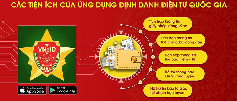 Ứng dụng VNeID cung cấp nhiều tiện ích cho người dân