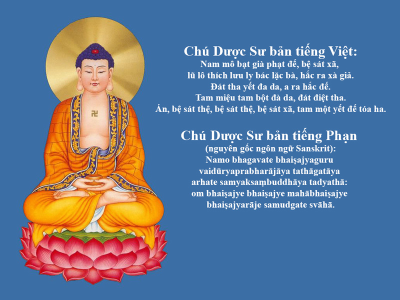 Chú Dược Sư bản tiếng Việt và tiếng Phạn